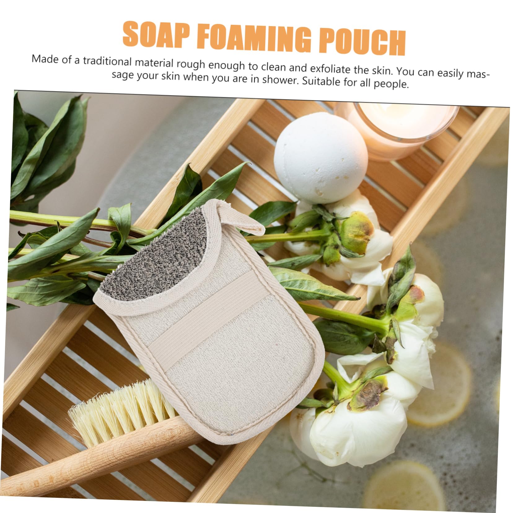 Portable Linen Soap Pouch Set - Exfoliating Mesh Bag for Soap Saving, Travel & Camping - Natural Eco-Friendly Soap Holder for Shower, Bath and Gym Use
