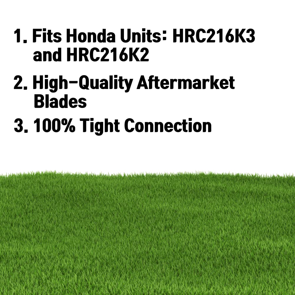All That Garden Replacement Lawn Mower Blades - Compatible with Honda HRC216K2, 72511-VK6-000 & 72531-VK6-010 - Durable Mower Replacement Parts for Lawn Care & Yard Maintenance (Set of 2)