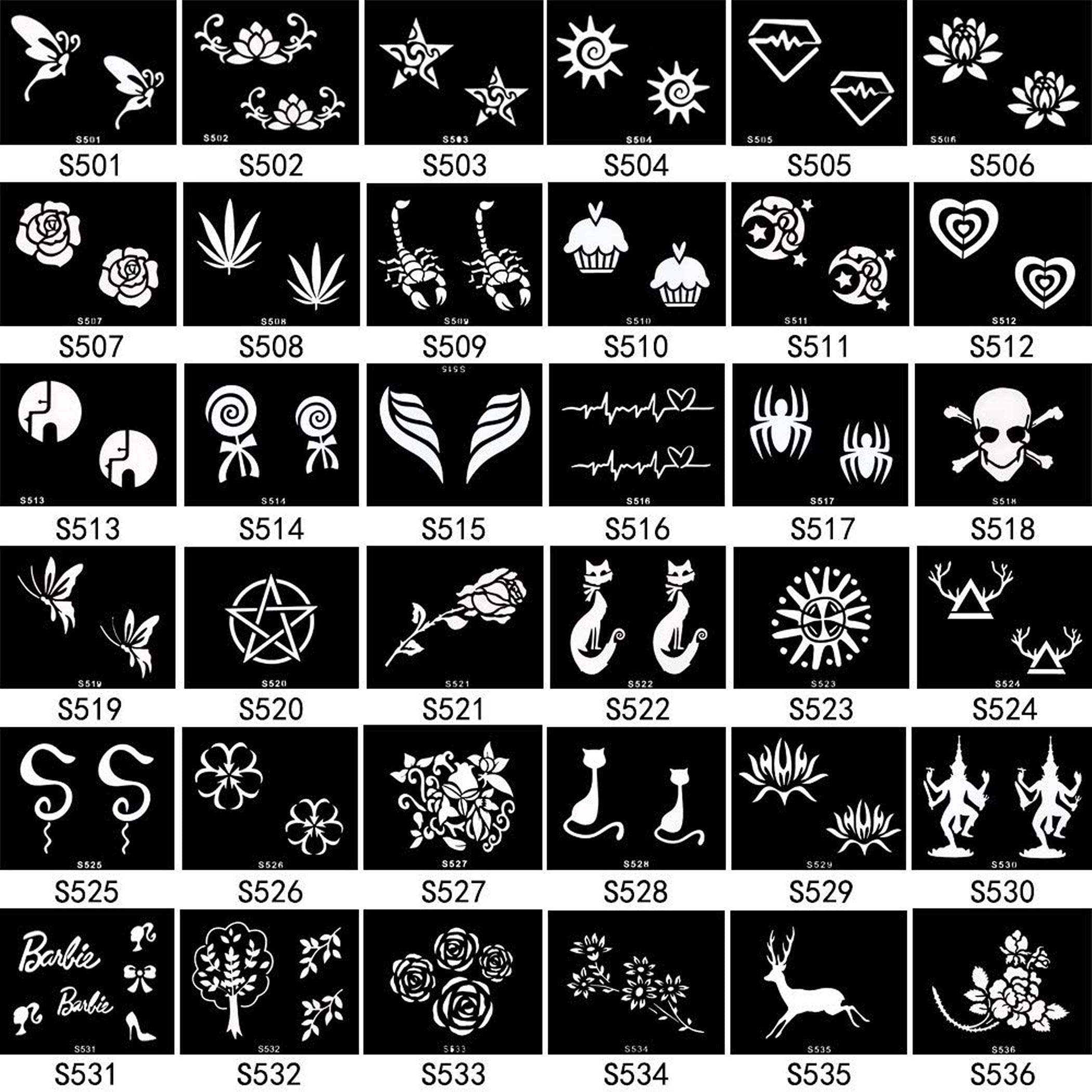 Premium Henna Tattoo Stencil Kit for Hands, Body, Fingers & Face | Temporary Mehndi Art Designs for Kids, Women & Girls | Perfect for Parties, Weddings & Festive Celebrations | Design NIV-311