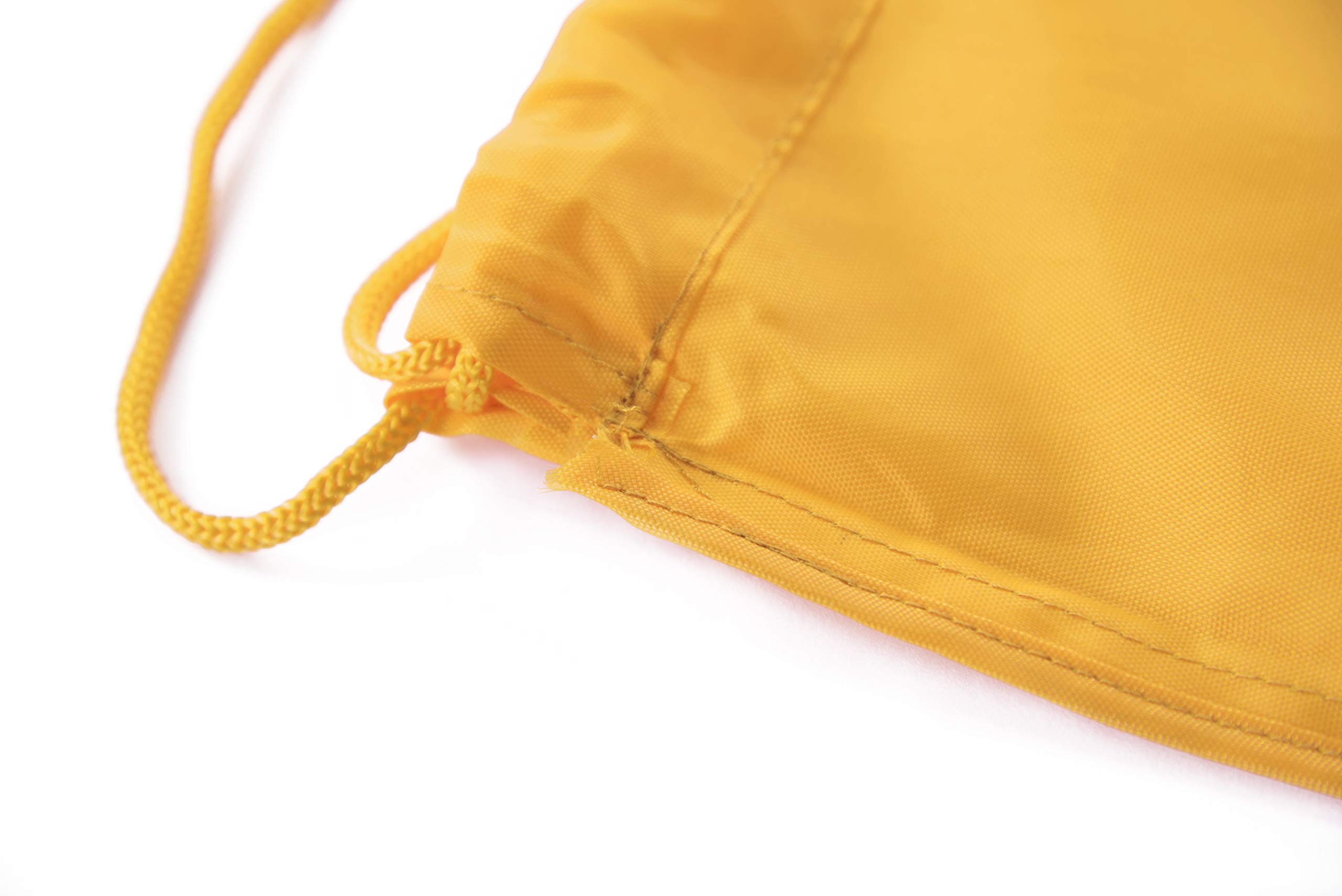 Custom Logo Drawstring Backpacks 100PK - Promotional Athletic Gold Backpacks for Sports, Events & Corporate Gifts | Mato & Hash CE2500