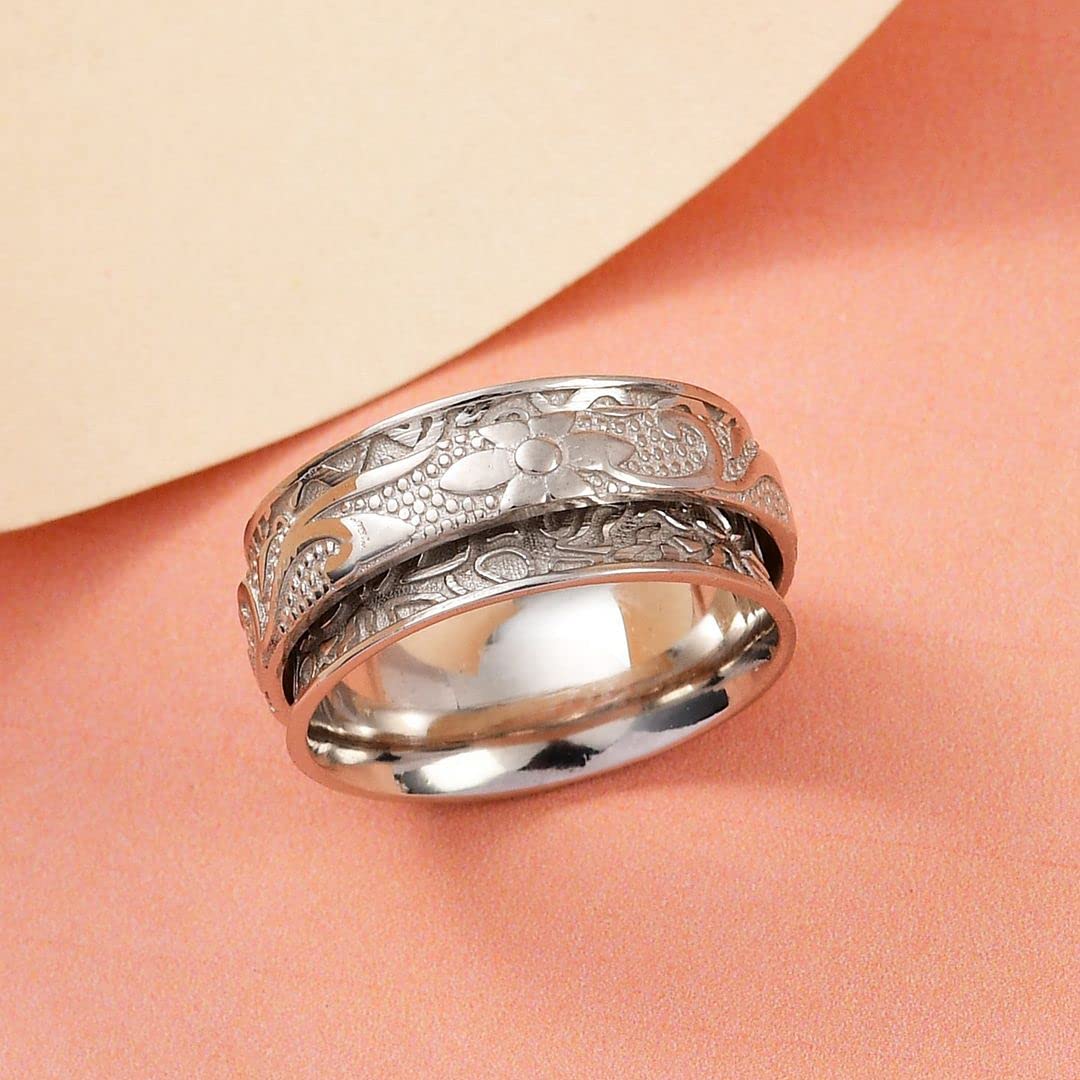 925 Sterling Silver Mom Spinner Ring for Women - Adjustable Spinning Band, Thoughtful Birthday Gift for Mom, Wife, Daughter | Perfect for Mother's Day, Anniversary & Everyday Wear