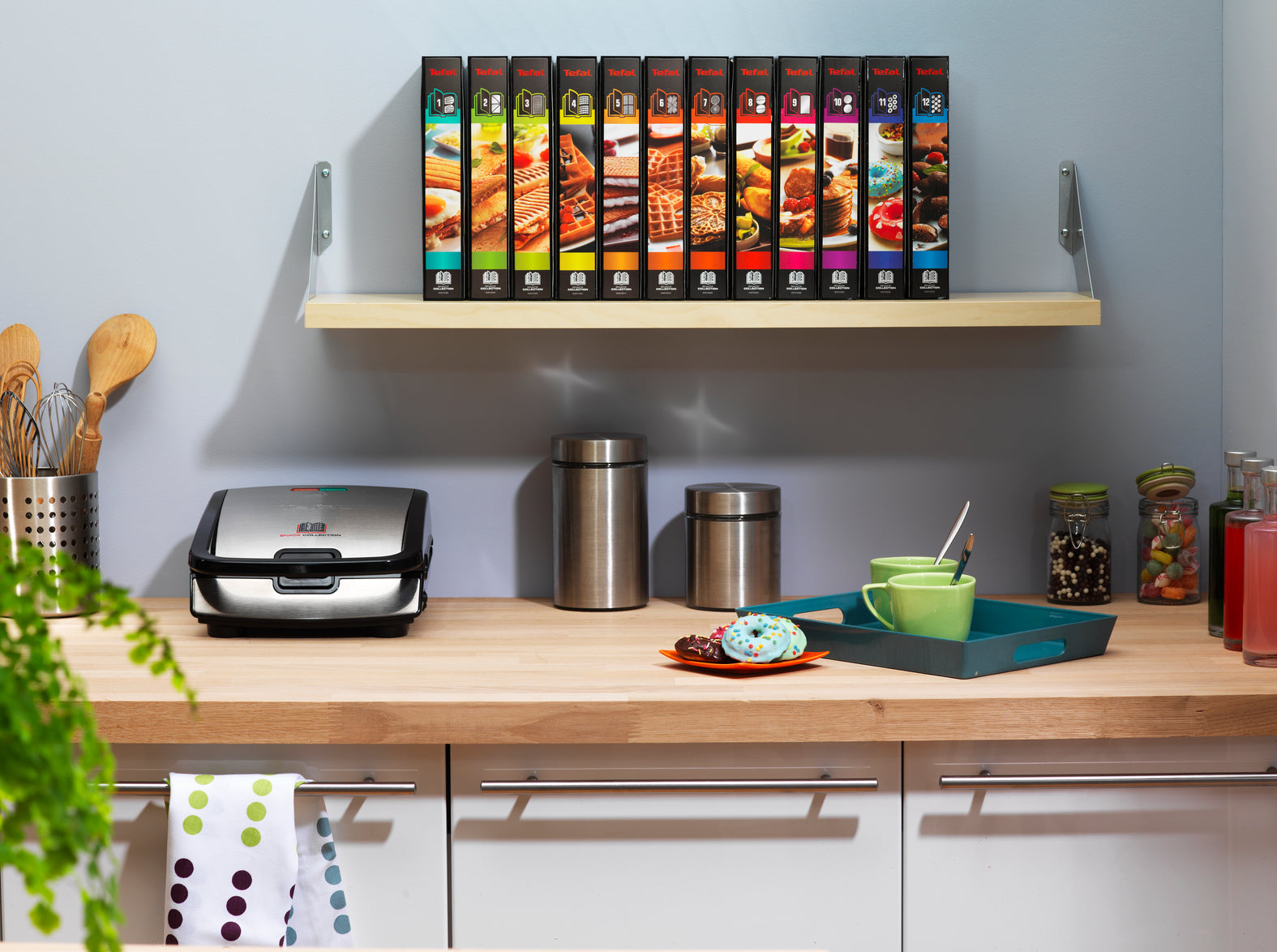 Tefal SW852 Sandwich and Waffle Maker - 3-in-1 Breakfast Maker for Paninis, Waffles & Snacks | Perfect for Home, Office & Dorm Use