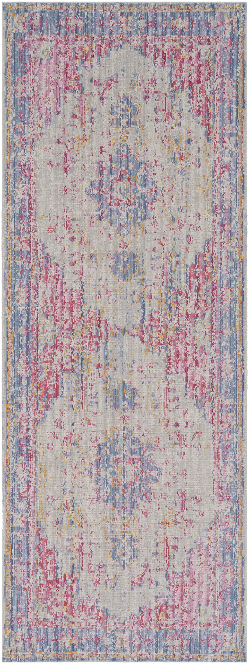 Mark&Day Traditional Blue Runner Rug 3x8 - Non-Slip Hallway, Kitchen, Bedroom & Living Room Carpet (2'11