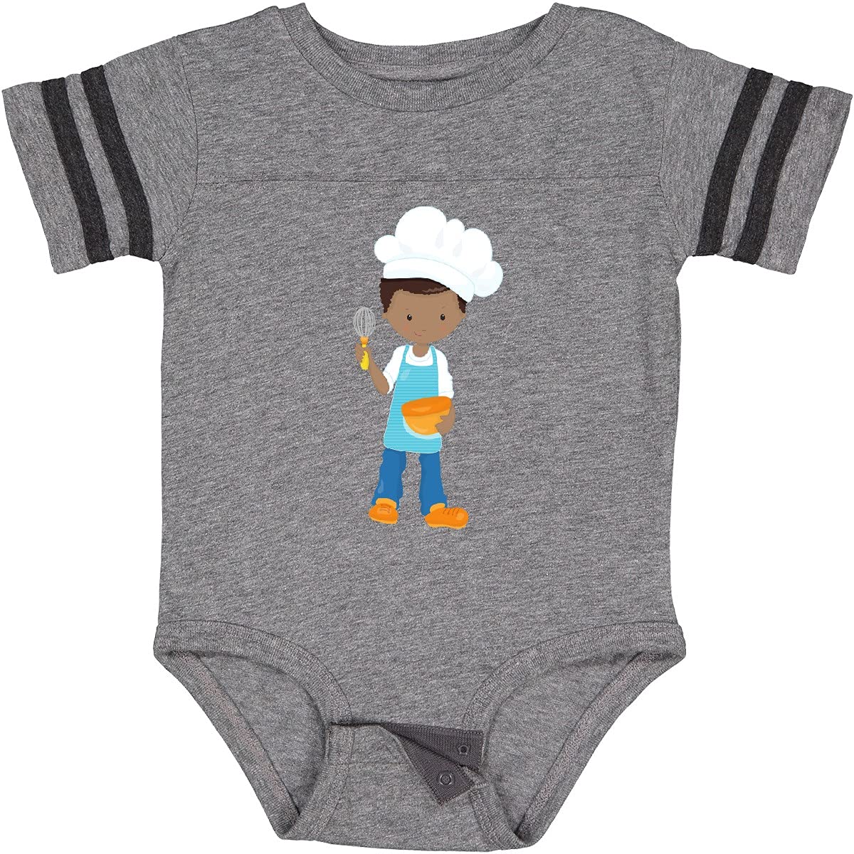 Inktastic African American Boy Baking Baker Pastry Chef Baby Bodysuit - Cute Infant Outfit for Baking Enthusiasts & Future Chefs