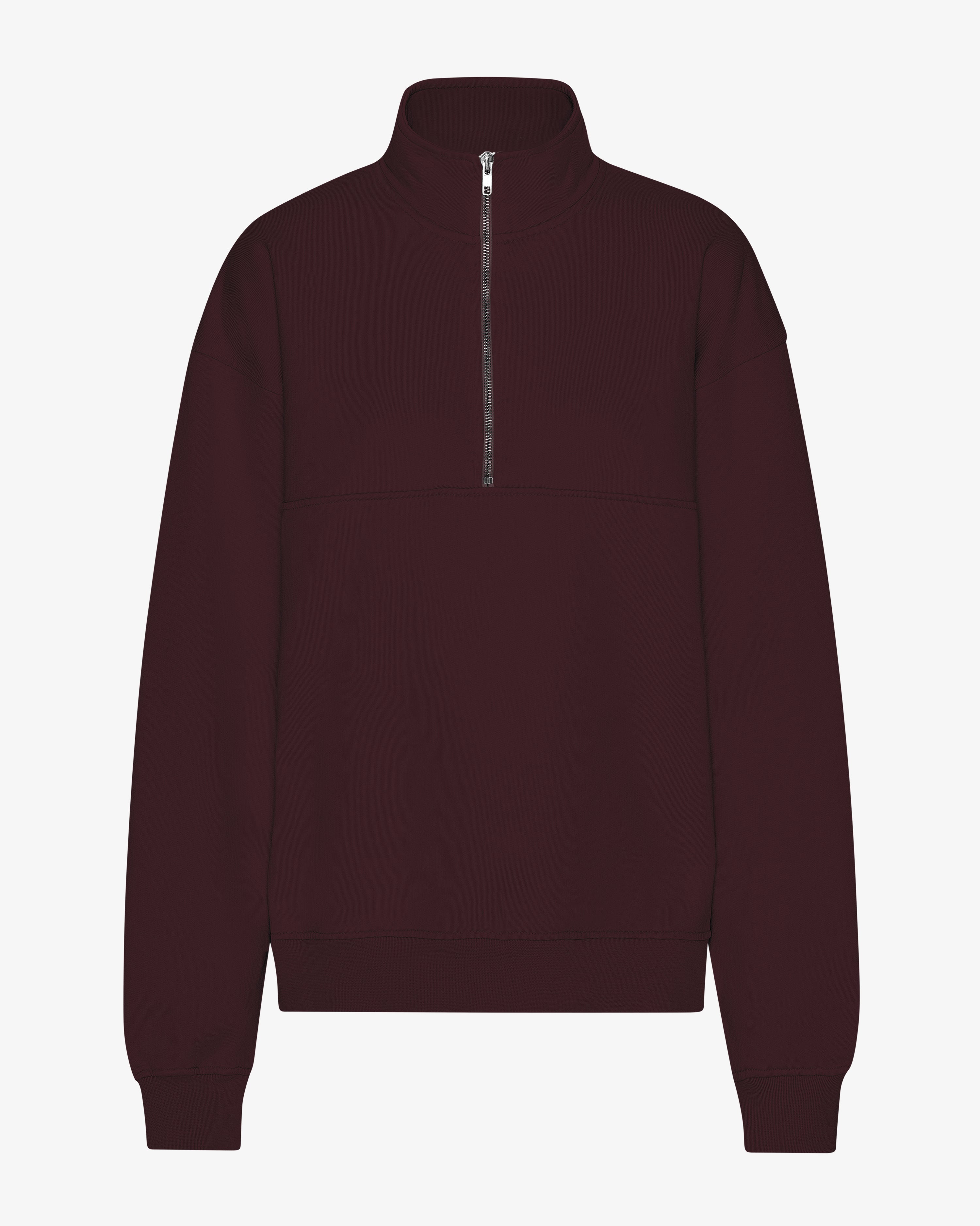 Organic Quarter Zip Sweatshirt for Men & Women | Oxblood Red Pullover | Casual & Athletic Wear for Outdoor Activities & Workouts