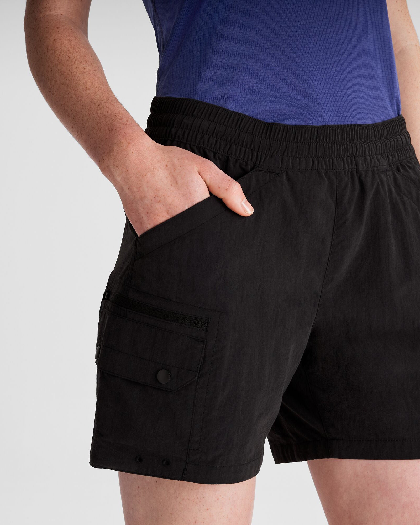Women's EVRY Day Cargo Shorts - Comfortable Stretch Fabric Casual Shorts with Pockets for Hiking, Travel & Outdoor Activities (Black)