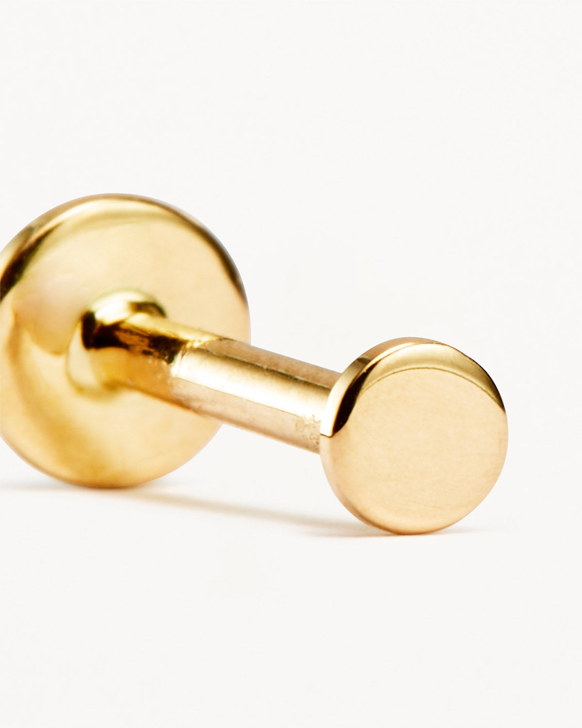 14K Solid Gold Lunar Cartilage Flatback Earrings - Dainty Moon Hoop Earrings for Helix, Tragus & Cartilage Piercing - Perfect for Everyday Wear & Special Occasions