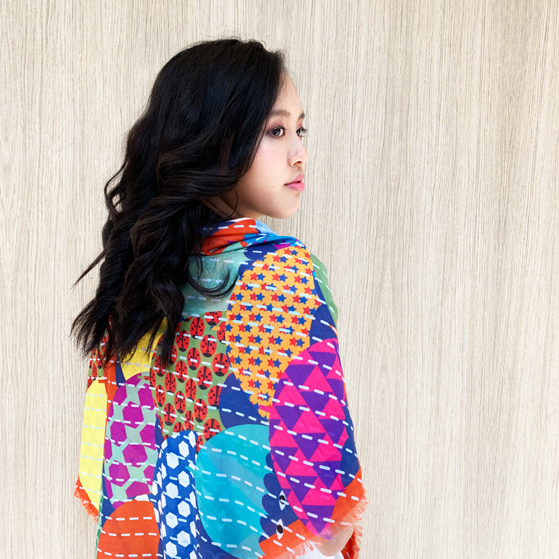 Singapore Cotton Scarf - Soft & Lightweight Shawl for Women - Perfect for Rainy Days, Travel & Casual Outfits