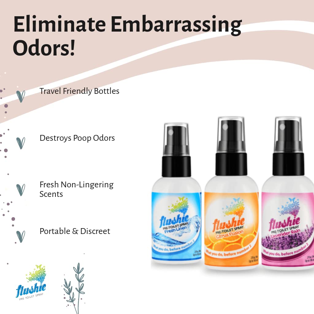 Travel Size Toilet Deodorizer Spray - Portable Bathroom Odor Eliminator for Poop Smell, Essential for Travel & Home Use - Freshens Air in Toilets, Cars, Camping & Small Spaces
