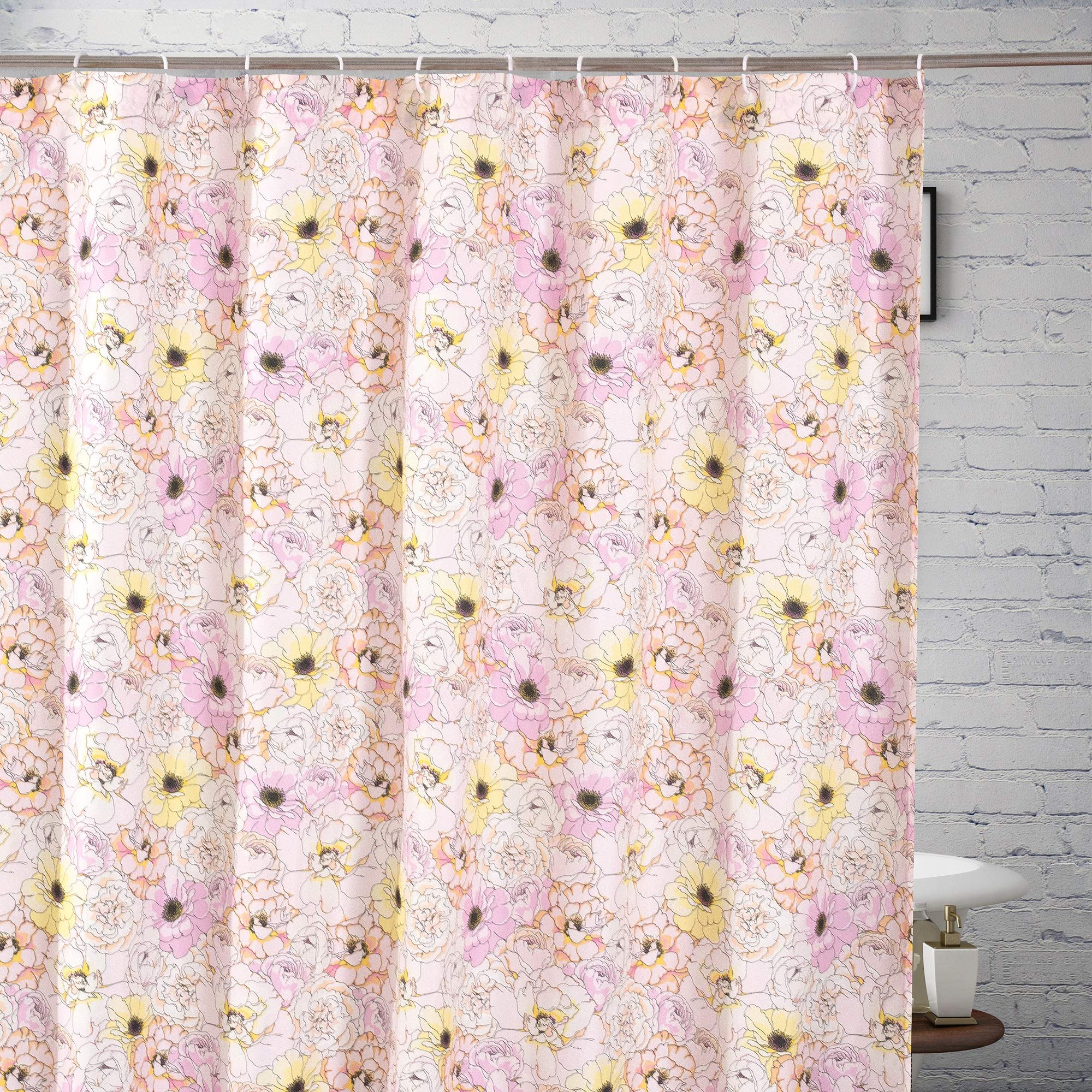Misty Bloom Shower Curtain - Waterproof Bathroom Decor with Floral Design, 72x72 Inches - Perfect for Modern Bathrooms & Spa-Like Retreats