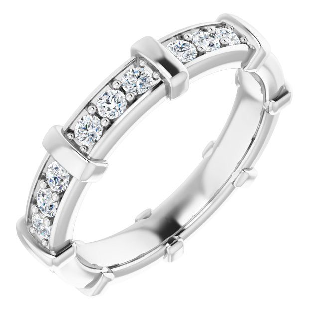 0.72 Carat Round Diamond Stackable Eternity Band Ring for Women - Perfect for Wedding, Anniversary & Everyday Elegance