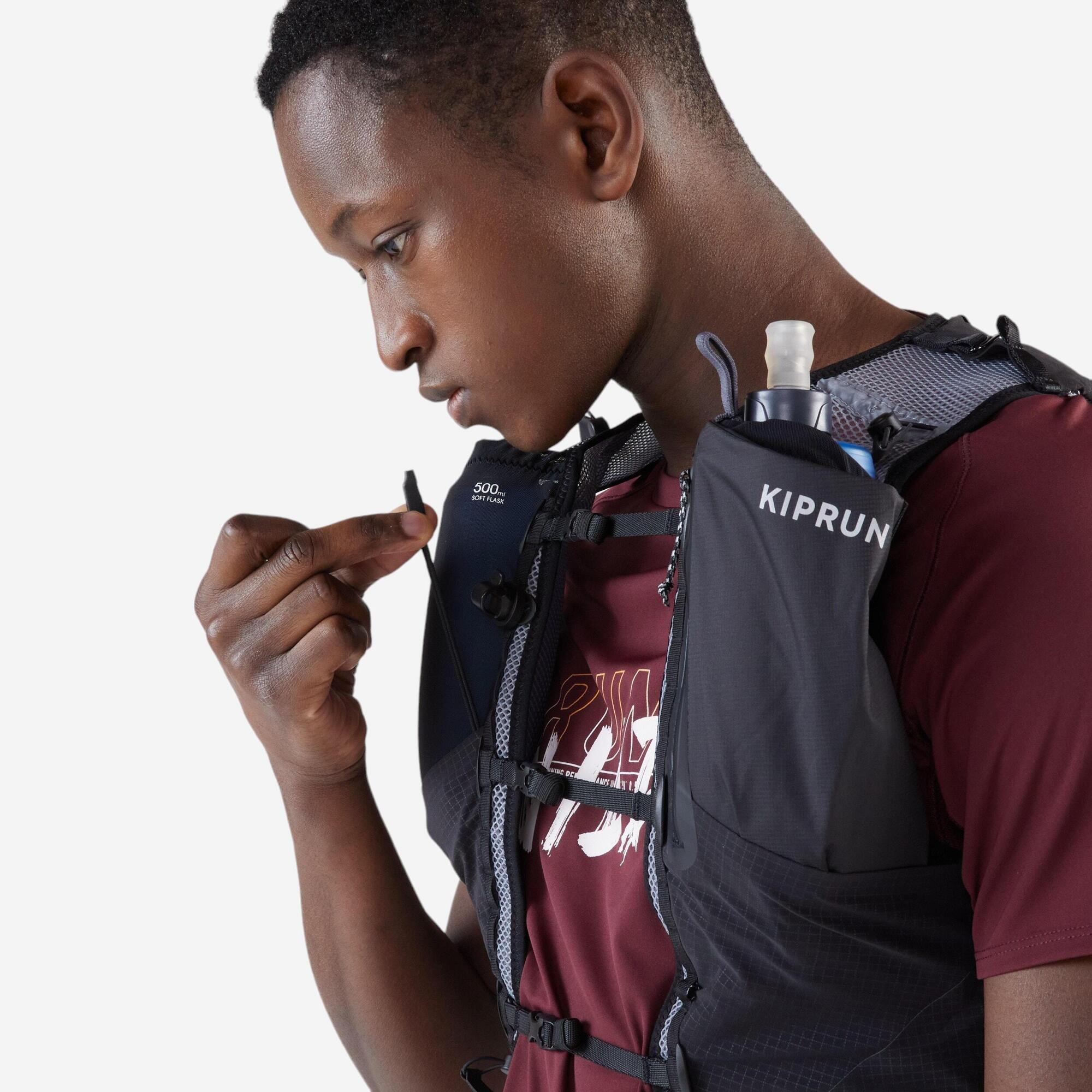 Kiprun 10L Running Hydration Vest with 1L Water Bladder - Lightweight Hydration Pack for Trail Running, Hiking & Outdoor Adventures