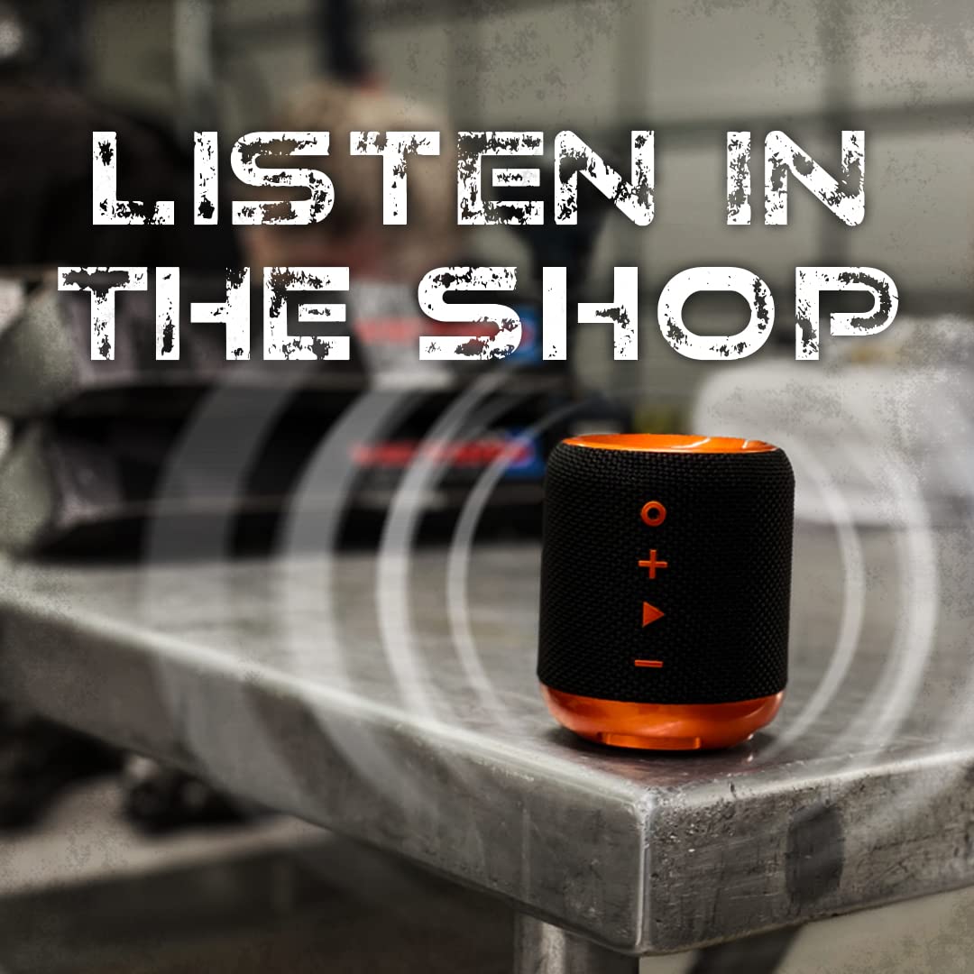 Pure-Hypr Audio SS-100 Sasquatch Sound Weatherproof Bluetooth Speaker - Portable Outdoor Speaker with Powerful Bass, Built-in FM Radio, Rugged Design & Long Battery Life (Black) - Perfect for Camping, Beach Parties & Backyard BBQs