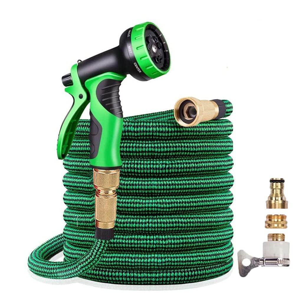 UOEIDOSB Expandable Garden Hose - 125FT High Pressure Flexible Water Hose with Spray Gun for Car Washing, Lawn Watering & Outdoor Cleaning | Durable Magic Plastic Pipe