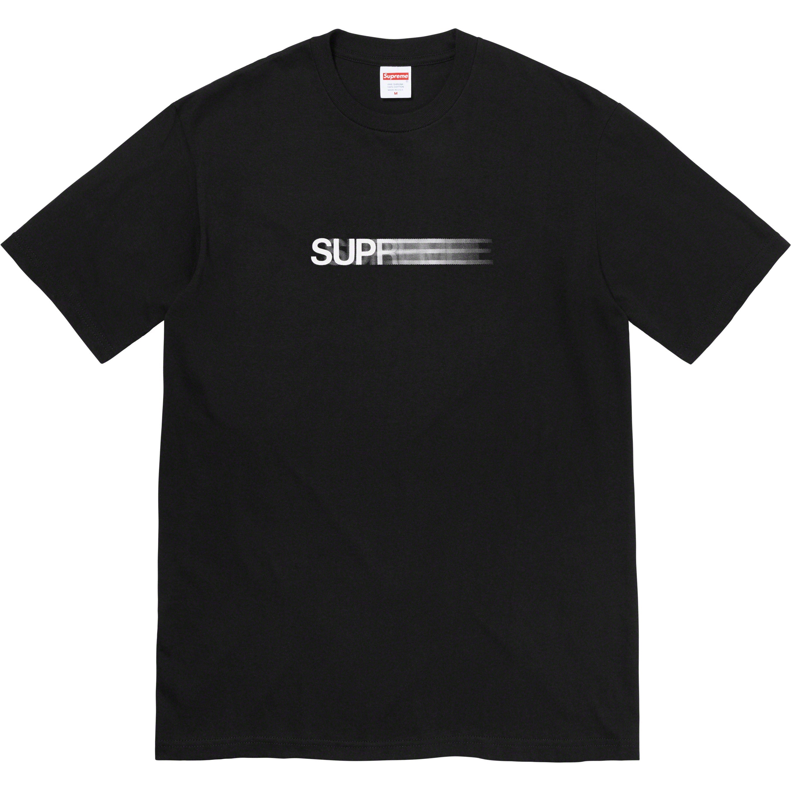 Supreme Motion Logo T-Shirt Black Short Sleeve 2023 - Streetwear Fashion for Urban Style & Casual Wear