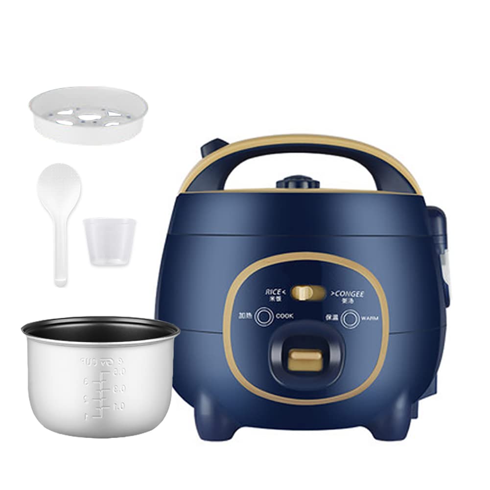 1.8L Mini Rice Cooker & Electric Lunch Box with Removable Non-Stick Pot | Keep Warm Function | Perfect for 1-3 People | 220V | Green | Ideal for Dorm, Office, Travel & Small Kitchens