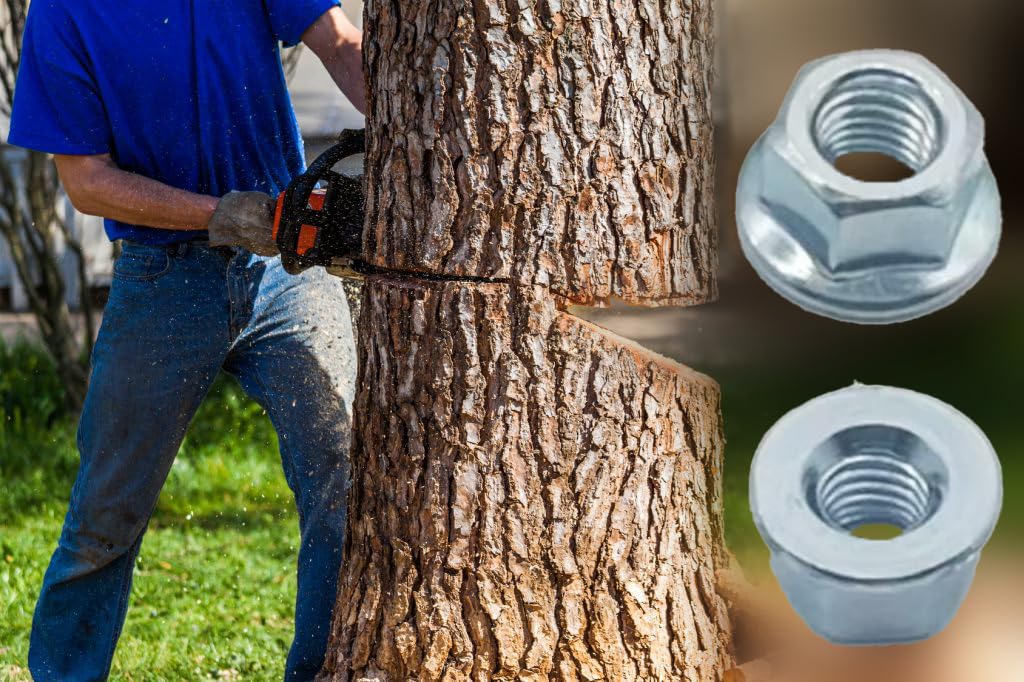 13mm Guide Bar Nuts (10-Pack) - Compatible with Husqvarna, Jonsered, Redmax, Echo Chainsaws - Replaces OEM Parts 503220001, 531300382, 530015917 - Perfect for Chainsaw Maintenance & Repair