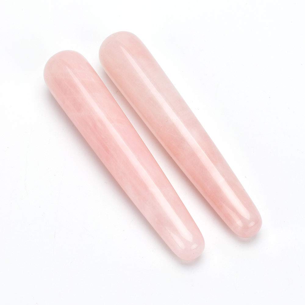 Rose Quartz Gua Sha Scraping Massage Tool - Handmade Natural Column Shaped Gua Sha Board for Skin Care & Muscle Relaxation - Perfect for Facial Treatment, Body Massage & Stress Relief at Home or Spa