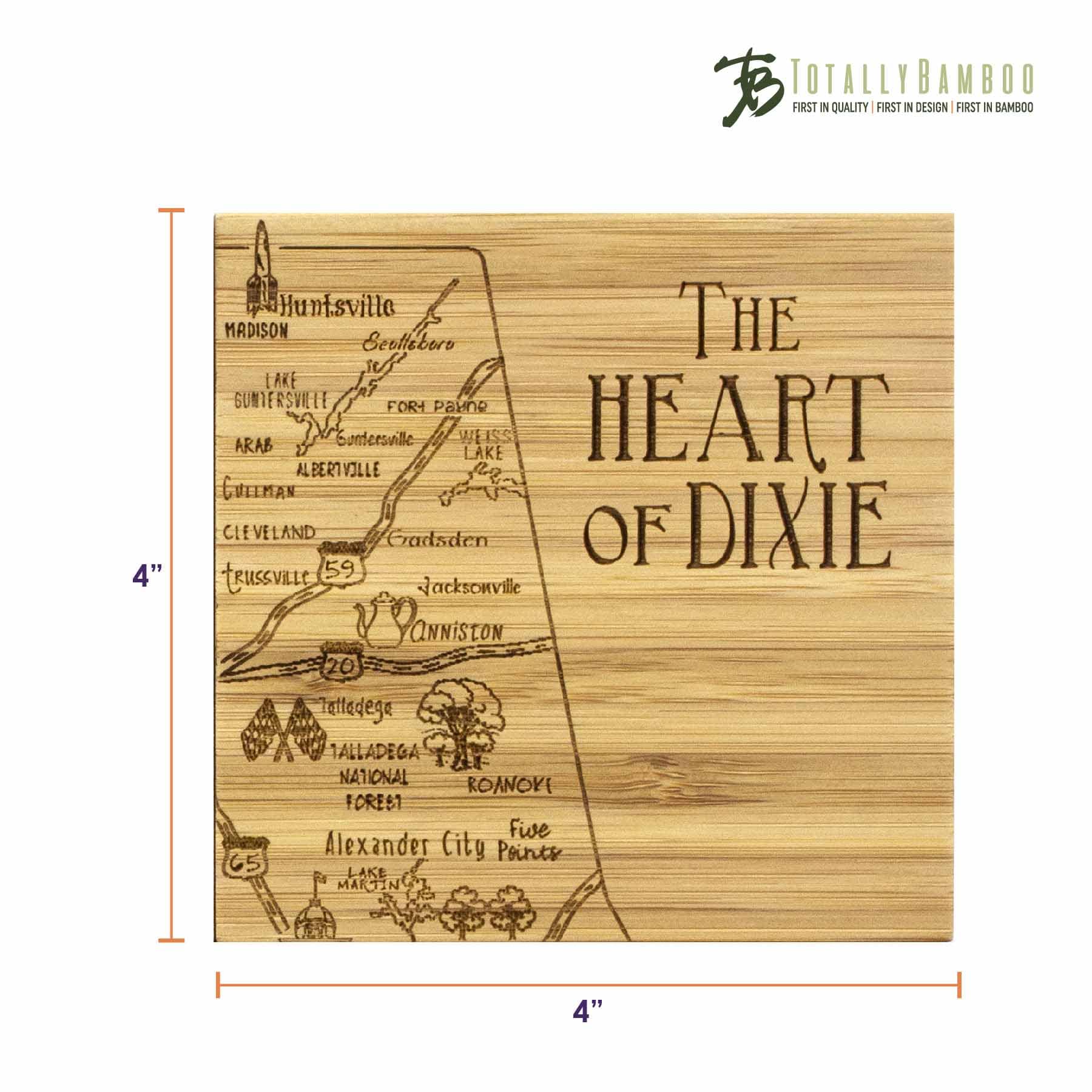 4-Piece Alabama Themed Puzzle Coaster Set with Protective Case - Perfect for Game Nights, Home Decor & College Dorm Gifts