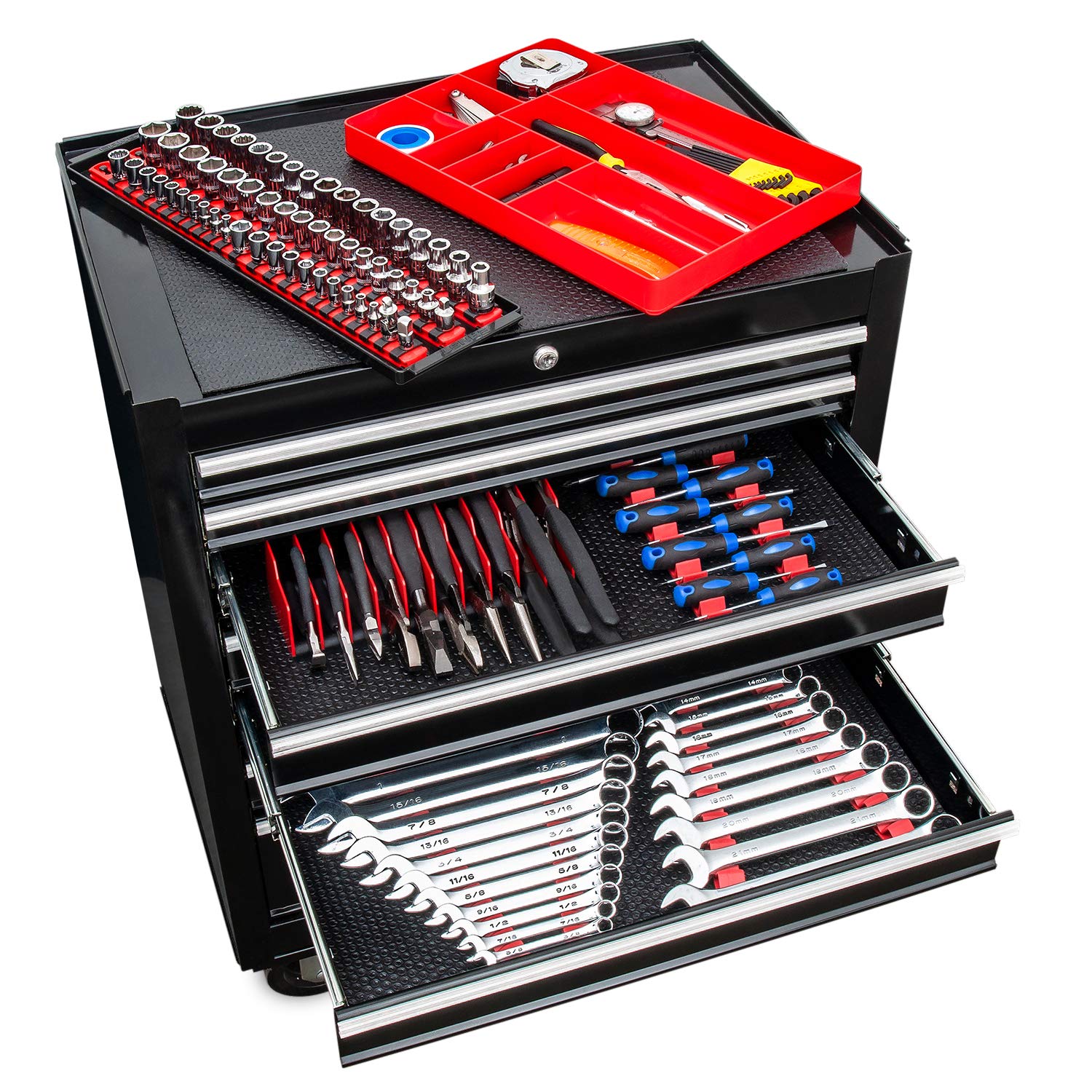 ERNST Tool Organizer Pro Pack - Heavy Duty Wrench & Socket Organizer for Mechanics & DIY - Perfect for Toolboxes, Garages & Workshops