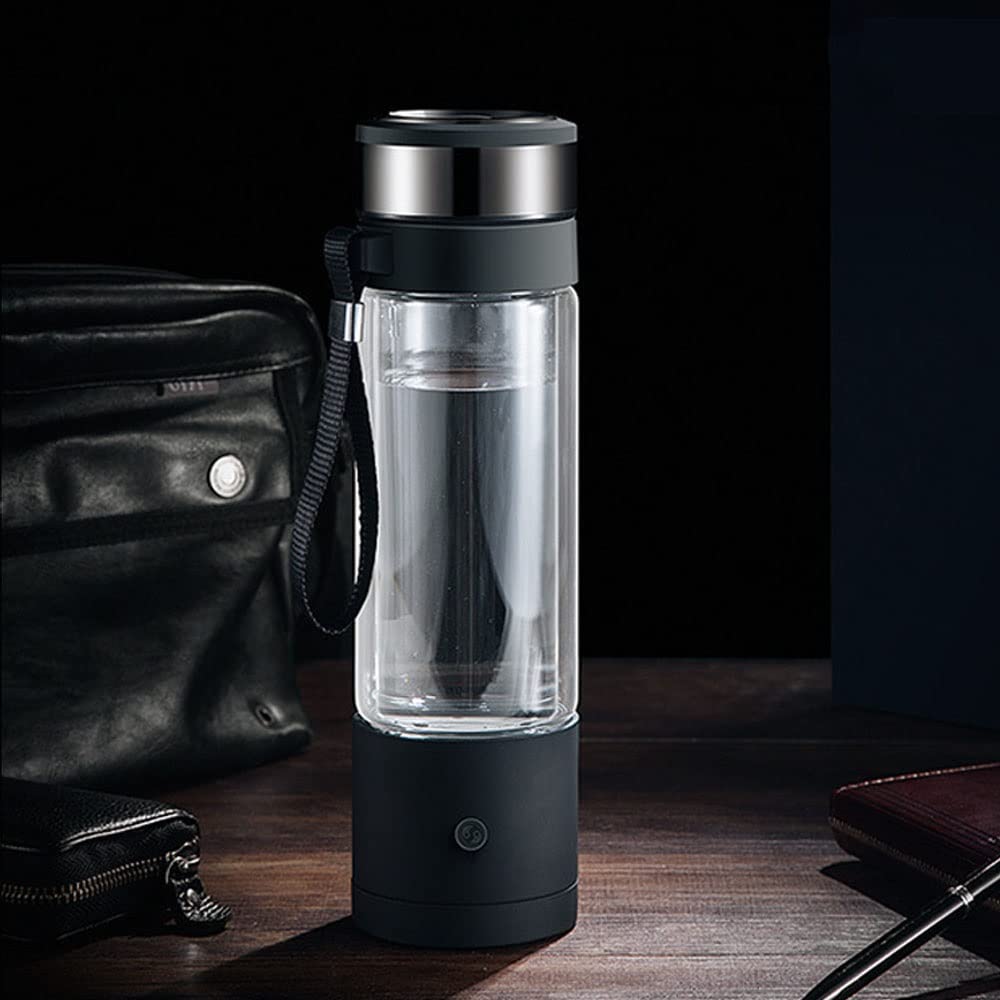 Hydrogen Alkaline Water Bottle - Portable USB Rechargeable Hydrogen Water Generator with 800-1200 PPB Hydrogen Content, 350ml for Home, Office, Travel & Work | Fast 3-5 Minute Hydrogen Production | Perfect for Hydration, Detox & Energy Boost