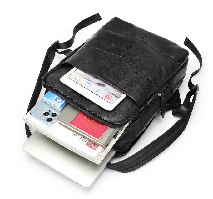 Large Travel Backpack for Women - Genuine Black Leather Purse Bag with USB Charging Port, Water Resistant & Spacious Compartments - Perfect for Work, Gym, Hiking & Weekend Getaways