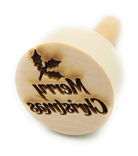 Christmas Cookie Stamp Set - Embossing Rolling Pin Alternative for Holiday Baking - Merry Christmas Cookie Decorating Tool - Perfect for DIY Cookies, Gifts & Holiday Parties