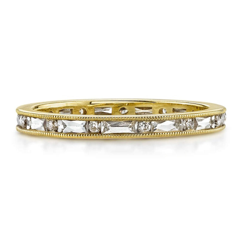 18K Yellow Gold Single Stone Paige Band Ring - Elegant & Dainty Jewelry for Women, Perfect for Engagement, Wedding, Anniversary & Everyday Wear