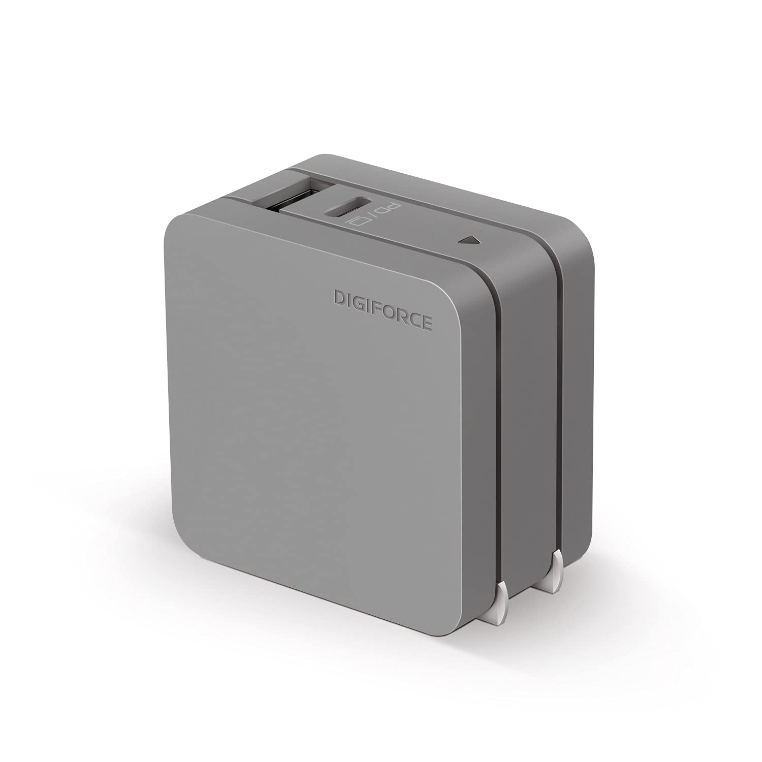 DIGIFORCE USB C Charger 65W PD 3.0 GaN Fast Charger - Dual Port Wall Charger for iPhone 15/14/13/12 Pro Max, MacBook Pro, iPad, Samsung Galaxy - Compact Travel Charger for Home, Office & Car (Charcoal Gray)