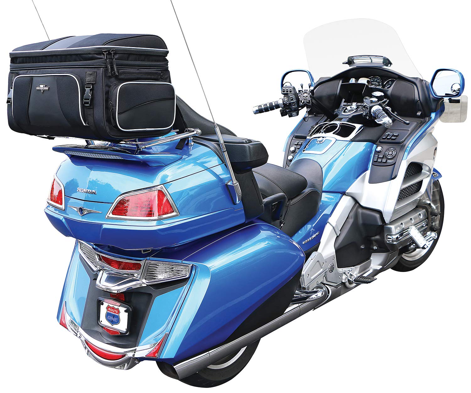 Nelson Rigg NR-300 Route 1 Traveler Tour Trunk Bag - Waterproof Motorcycle Luggage for Harley Davidson Ultra, Indian Roadmaster & Honda Gold Wing - Perfect for Long-Distance Rides & Road Trips