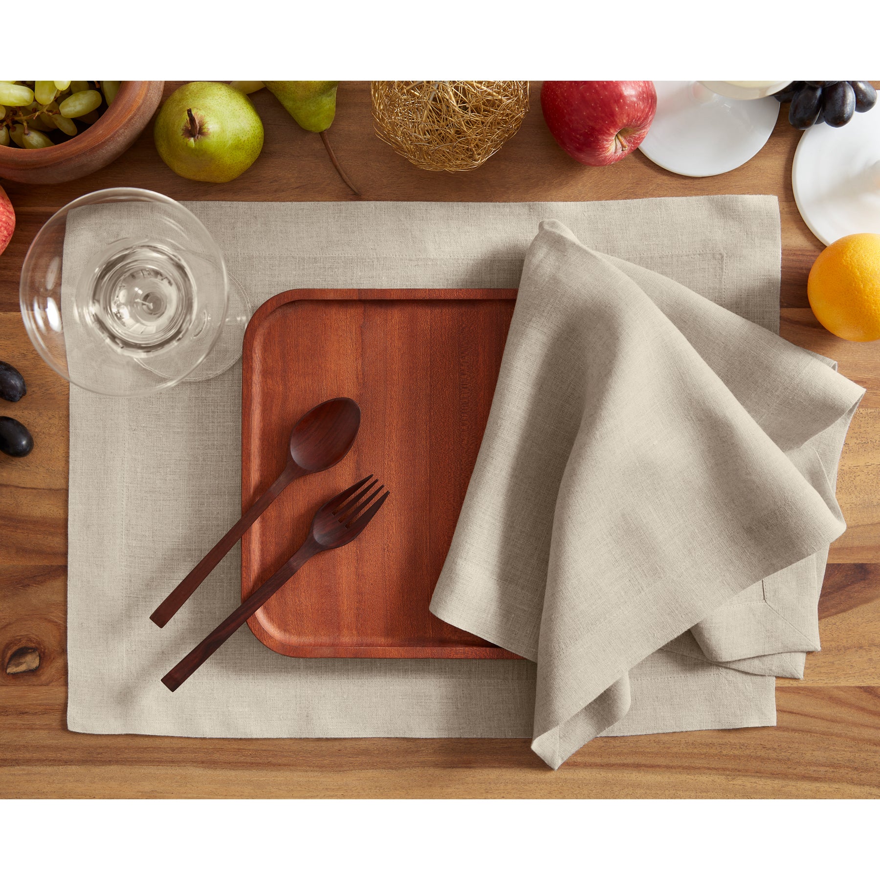 Premium Sonoma Linen Napkins Set of 4 - 100% Natural Cotton Dinner Napkins for Formal Dining, Wedding, and Holiday Table Settings
