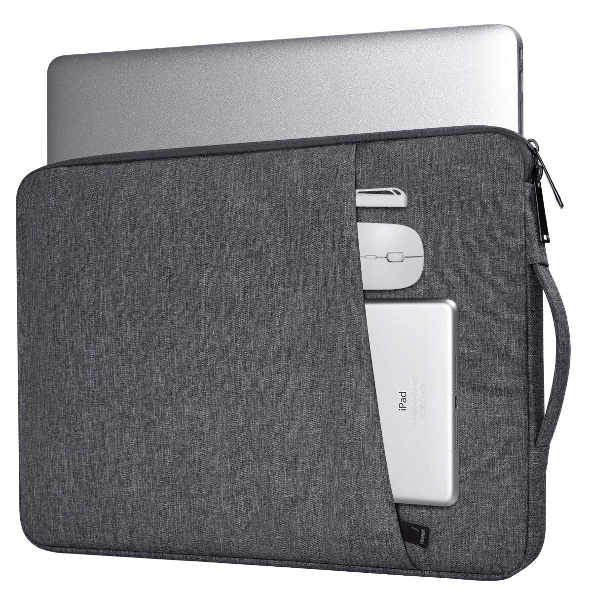 13-13.3 Inch Laptop Sleeve Case for Lenovo Chromebook Flex 5/Acer Spin 5, Surface Laptop 6 5 4 3/Book 13.5, HP Spectre x360/Dell Inspiron 13 7000/MacBook Pro 14 Inch M1 A2442 - Protective Padded Cover with Soft Lining (Space Grey) - Perfect for Work, School & Travel
