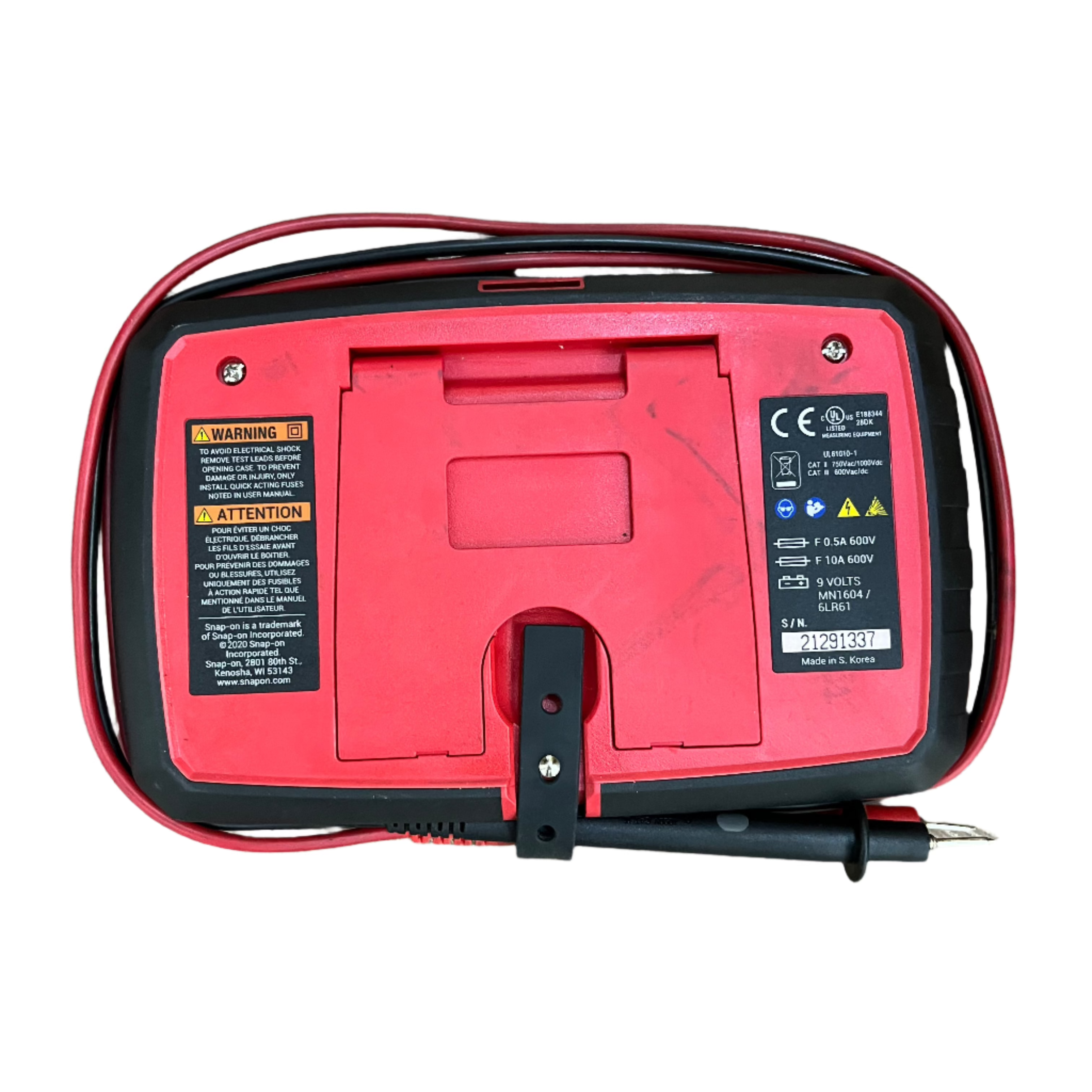 Snap On Digital Multimeter EEDM504F - Professional Auto & Home Electrical Testing Tool for Voltage, Current & Resistance Measurement - Perfect for Electricians, DIY & Car Repairs