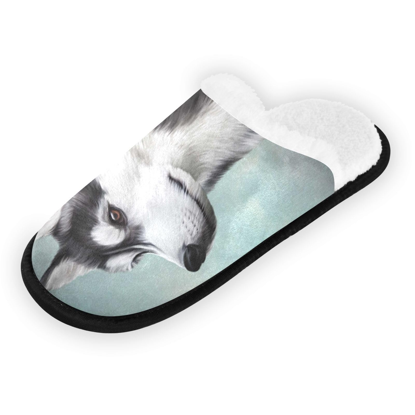 Women's Cozy Husky Slippers - Warm Fuzzy Indoor Shoes for Home & Bedroom