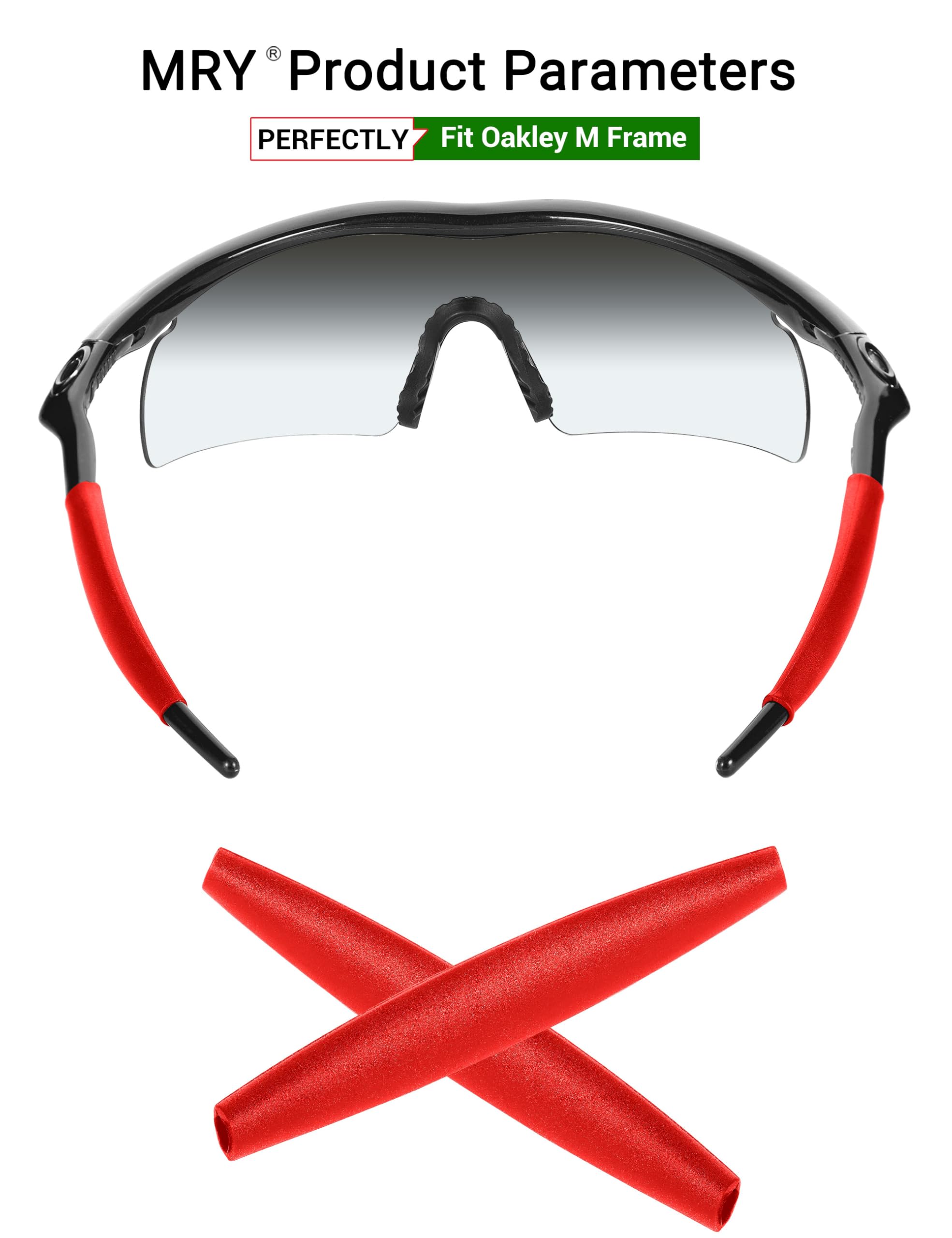 Oakley M Frame Replacement Earsocks for Heater/Hybrid/Strike/Sweep Sunglasses - Compatible with Oakley M Frame Series - Perfect for Sports, Running, Cycling & Outdoor Activities