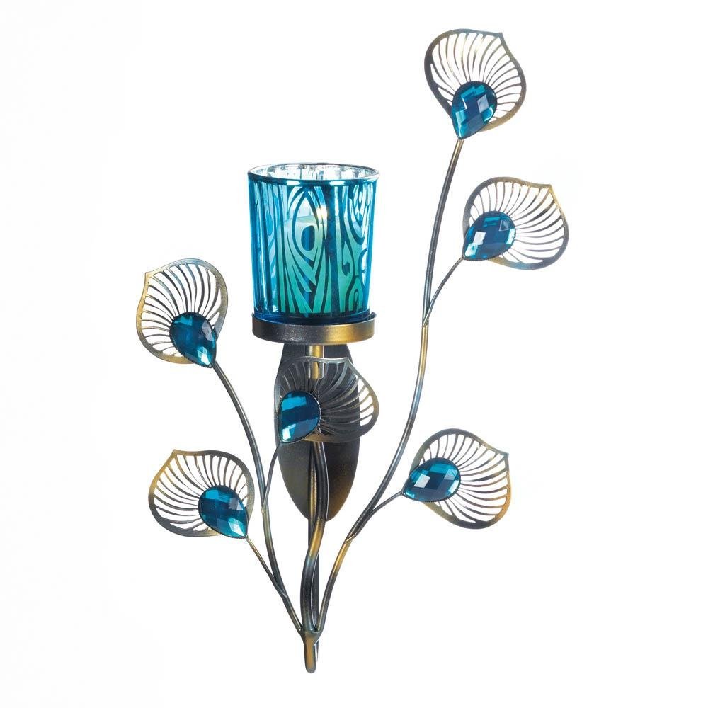 Modern Glass & Iron Wall Sconces Candle Holders - Elegant Wall Decor for Home, Bedroom, Living Room, Wedding & Dining Room Lighting
