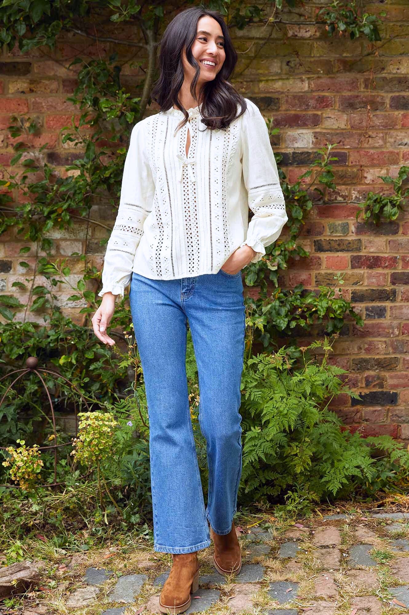 Elegant Ivory Caren Blouse for Women - Soft & Comfortable Casual Top for Office, Dating & Everyday Wear