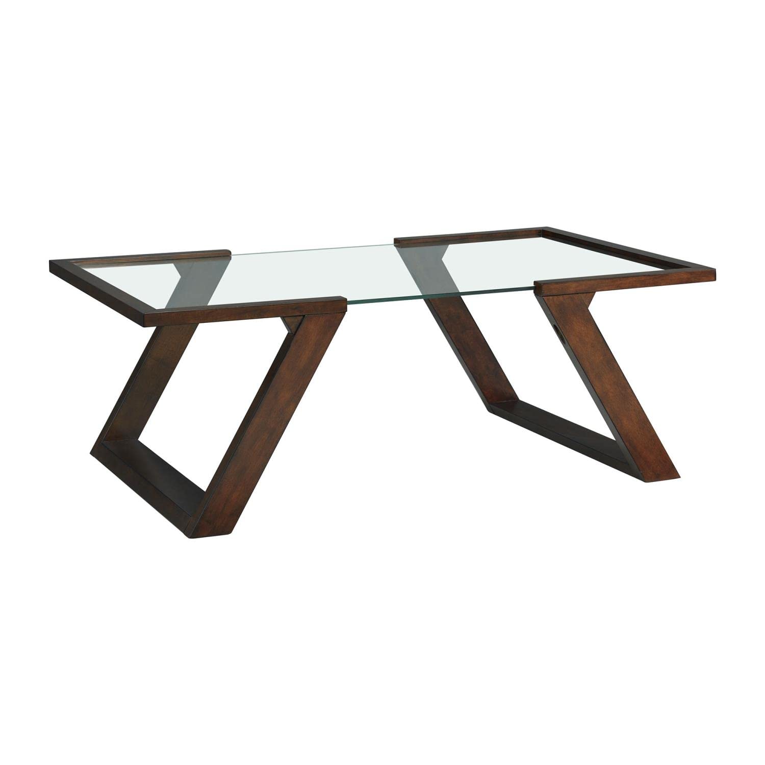 Picket House Furnishings Kai Rectangular Coffee Table - Dark Espresso Finish - Modern Living Room Furniture for Home Decor & Entertaining