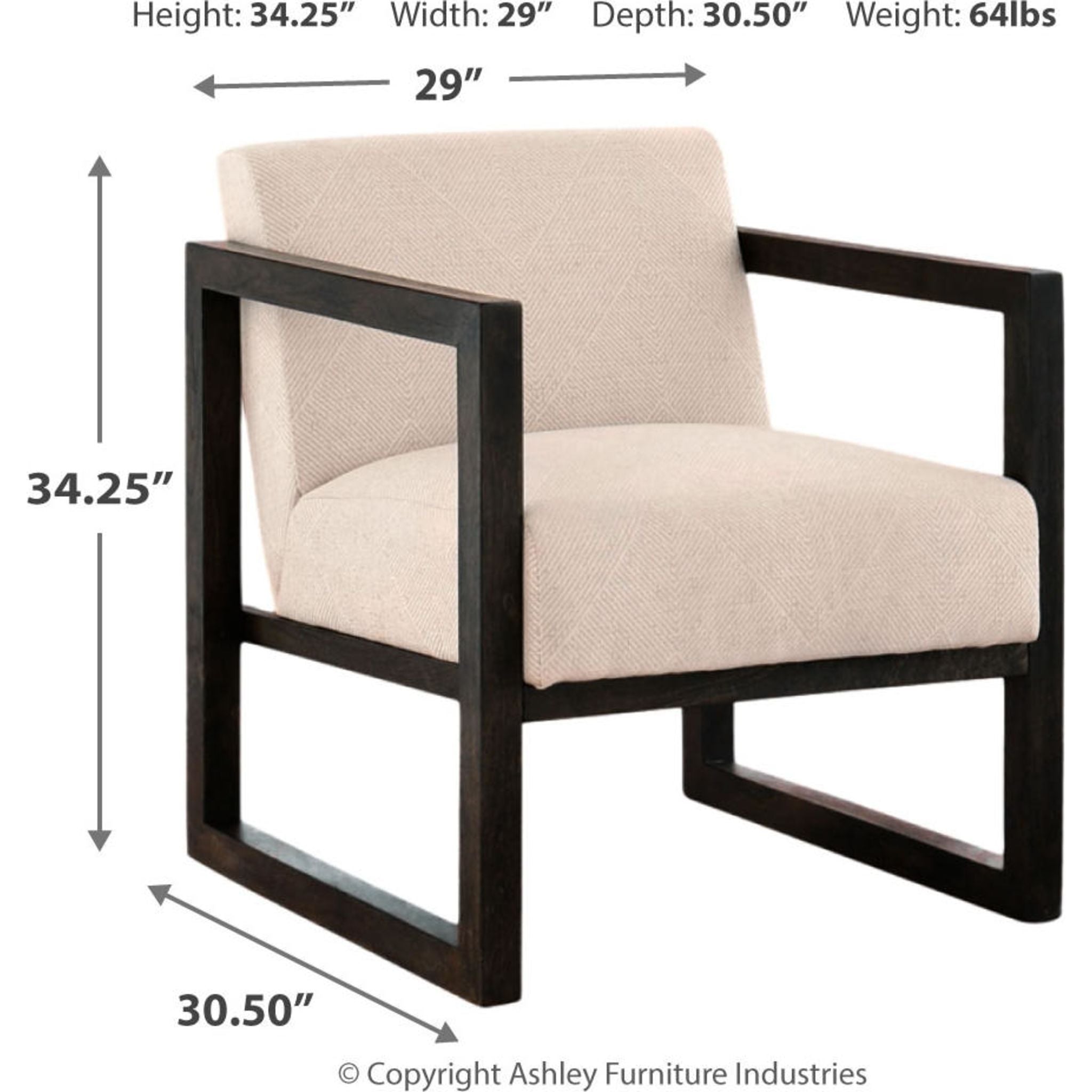 Alarick Modern Accent Chair in Cream - Stylish Living Room Seating for Home, Office & Lounge Areas