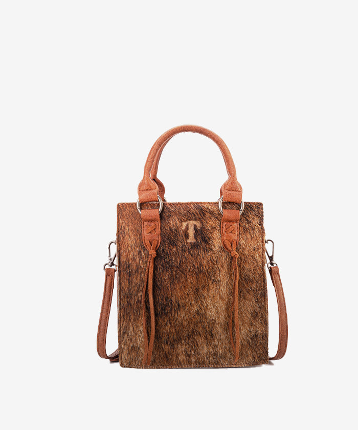 Trinity Ranch Genuine Hair-On Cowhide Leather Mini Crossbody Purse - Stylish & Durable for Everyday Use, Travel, and Casual Outings