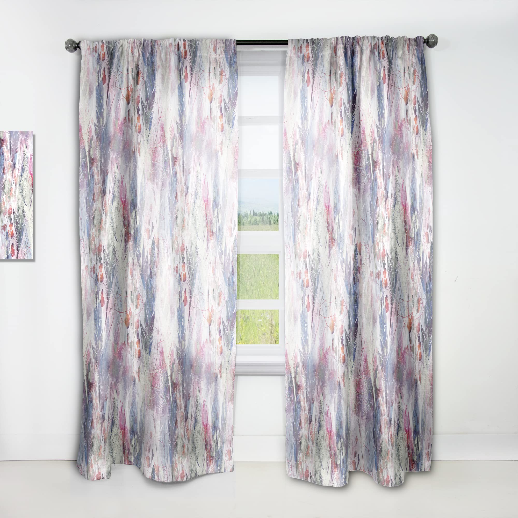Boho Style Magic Thermal Insulated Curtains for Bedroom & Living Room - Single Panel 52x63 - Elegant Window Drapes for Home Decor, Blackout & Energy Saving