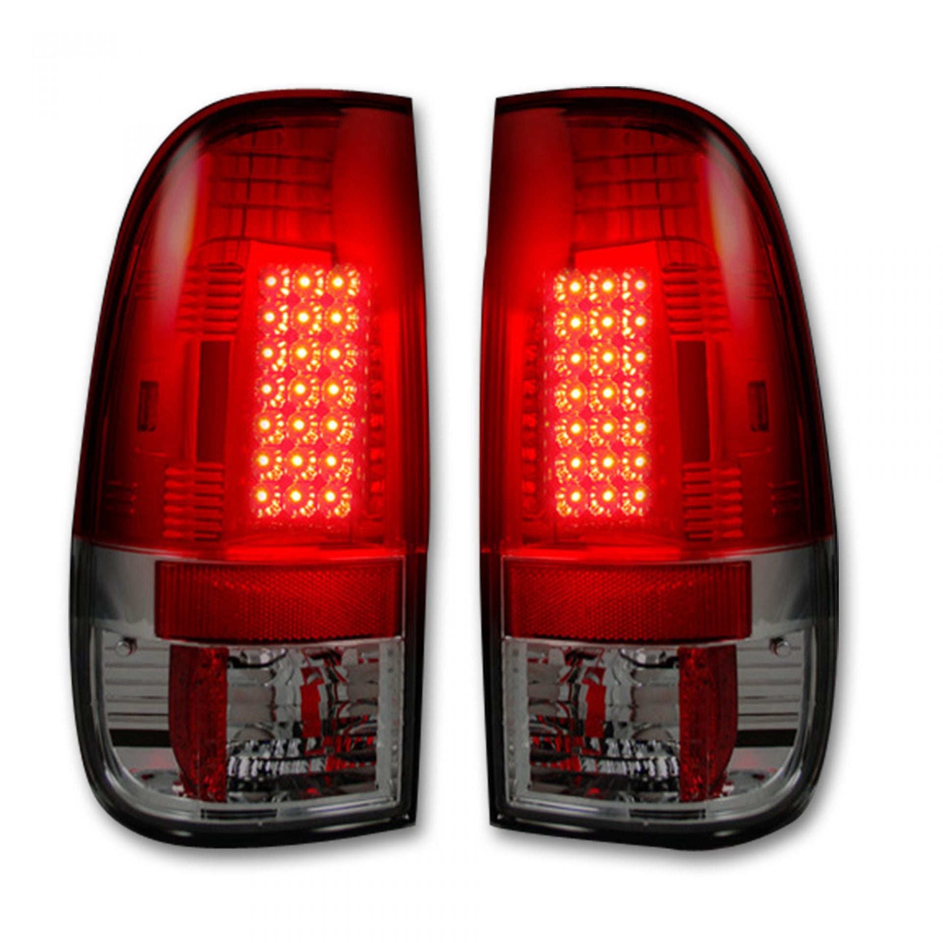 Ford Super Duty F250 F350 F450 F550 2008-2016 LED Tail Lights - Red - High Visibility & Durability for Trucks - Perfect for Night Driving, Off-Roading & Towing