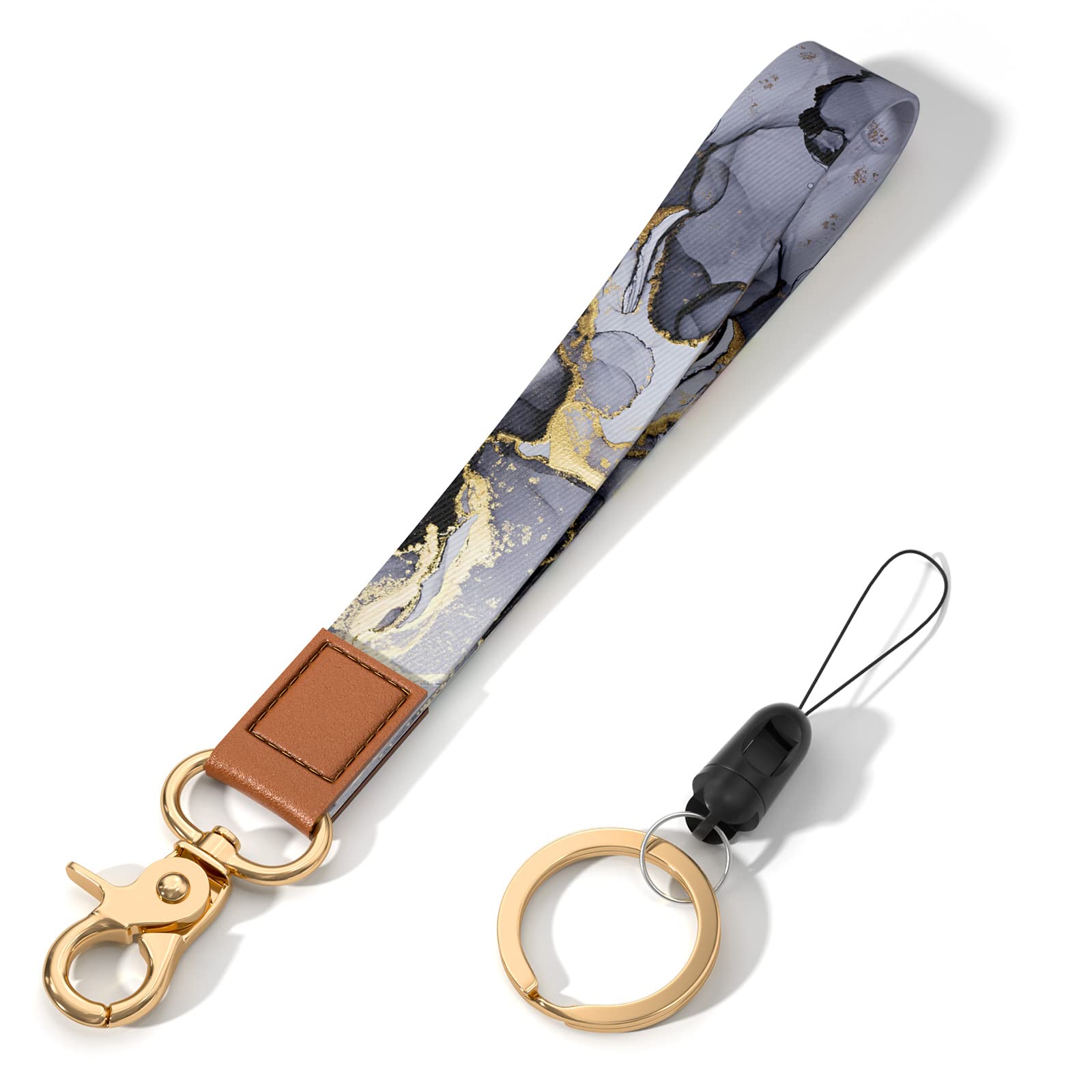 Stylish Wrist Lanyard Keychain for Women & Men - Secure Holder for Car Keys, ID Badges, Cards, Wallet & Phone - Perfect for Work, Travel & Outdoor Activities