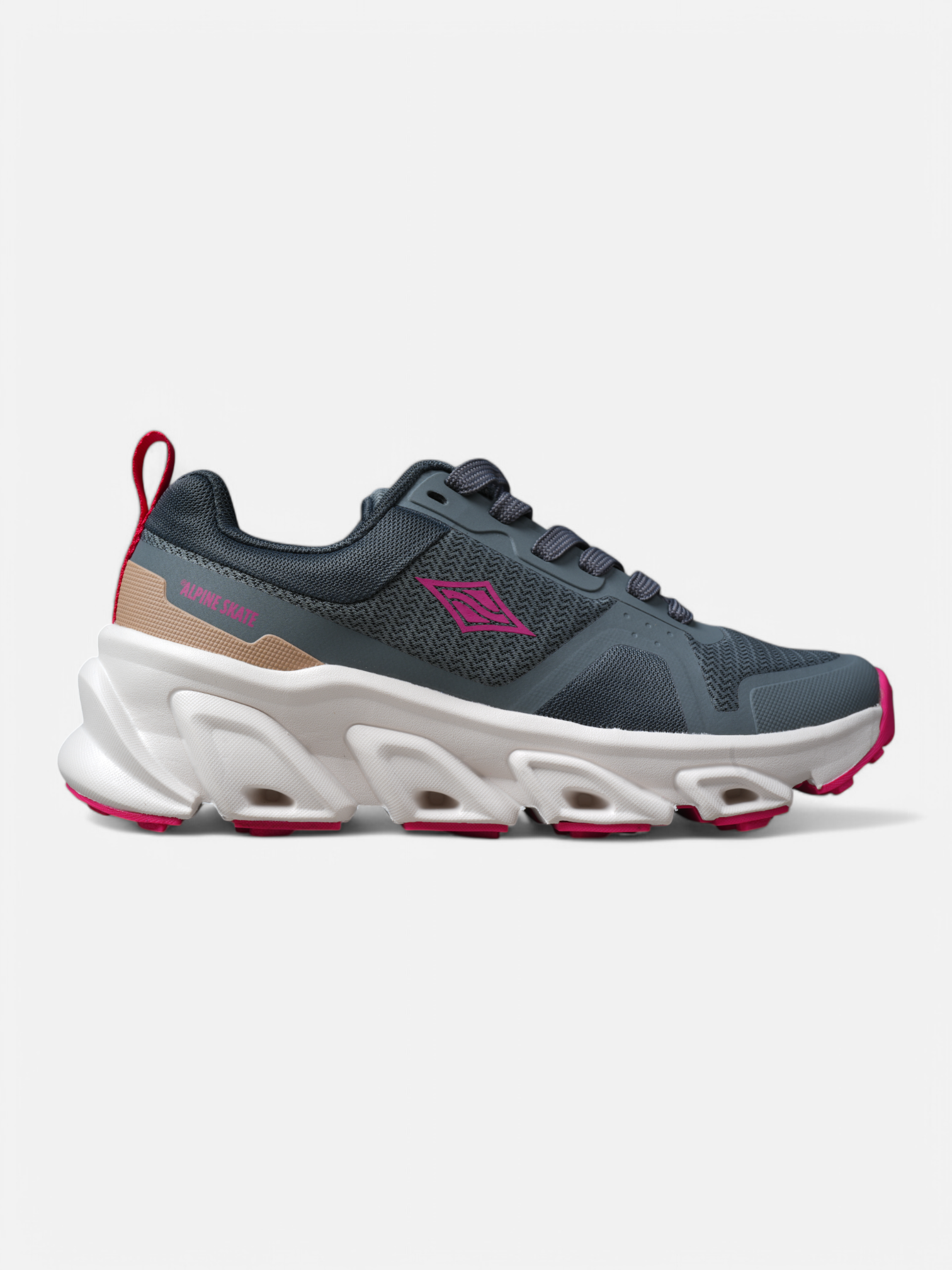 Alpine Skate Women's Sneakers - Kalispell Gray Pink | Stylish & Comfortable for Skating, Casual Wear & Outdoor Activities