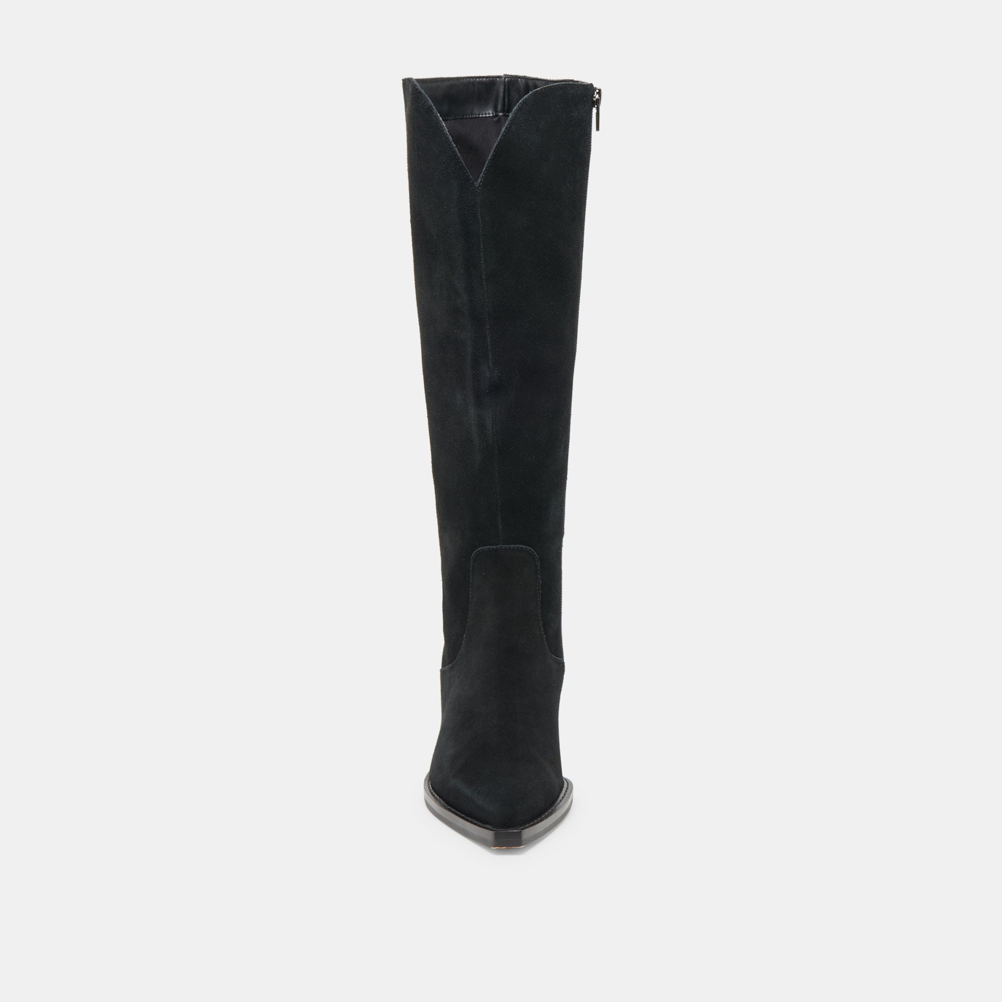 Raj Wide Calf Boots for Women - Onyx Suede Comfortable Ankle Boots for Wide Feet | Perfect for Casual Wear, Office & Outdoor Activities