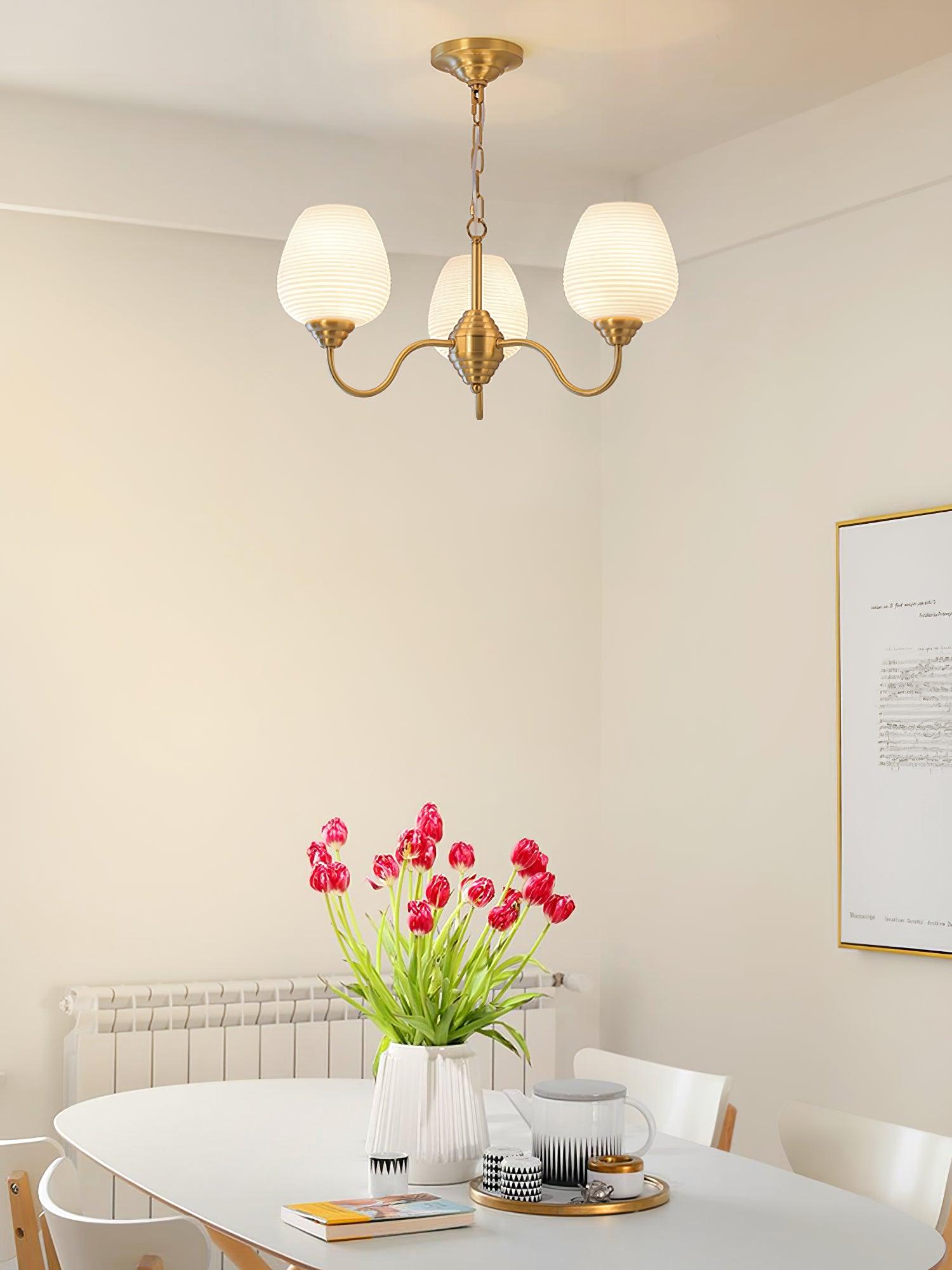 Endon Alton Chandelier - Modern Crystal Ceiling Light Fixture for Dining Room, Living Room & Bedroom | Elegant Lighting Decor for Home & Office