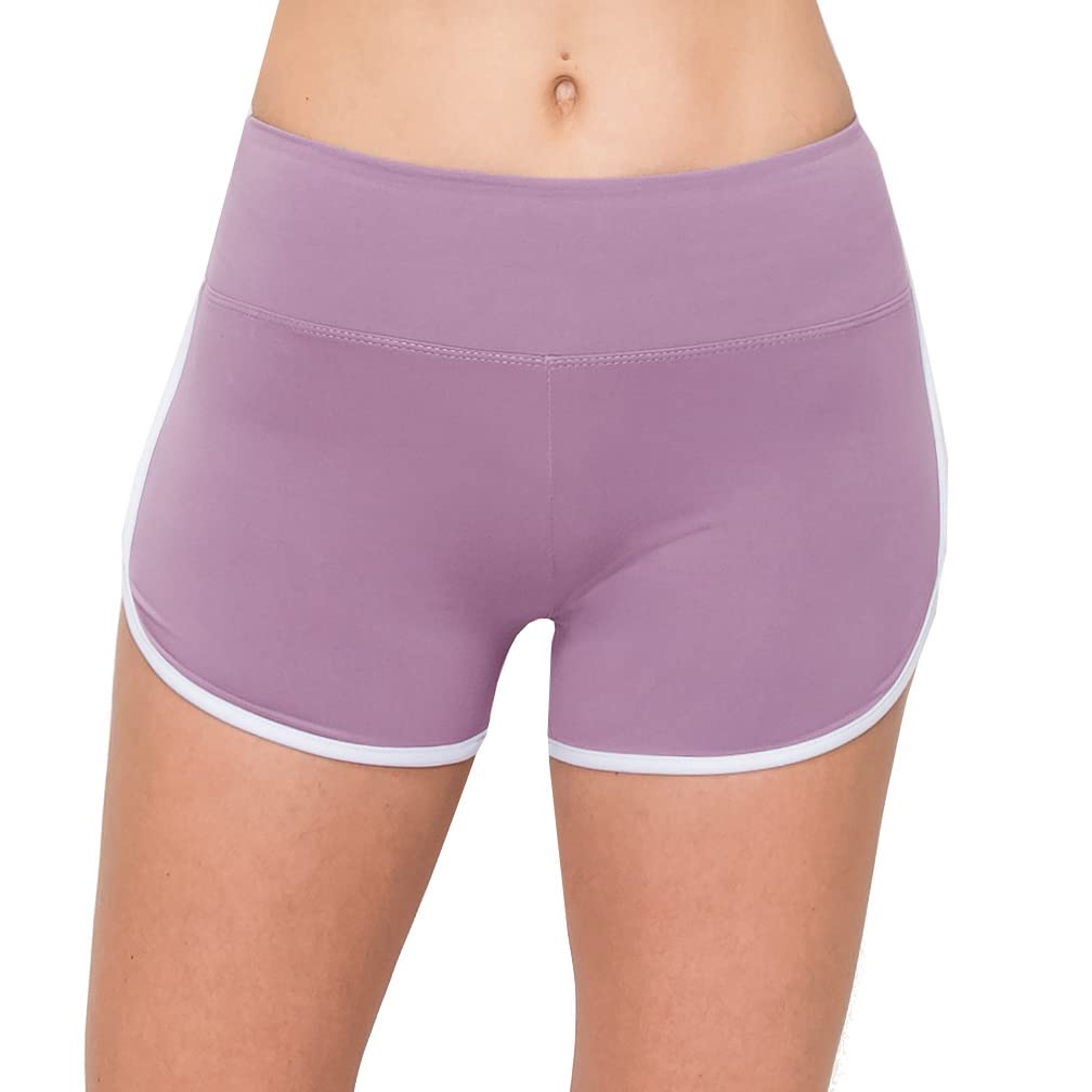 ALWAYS Women's High Waisted Booty Shorts - Super Soft Dolphin Hem Workout Shorts for Yoga, Running & Gym