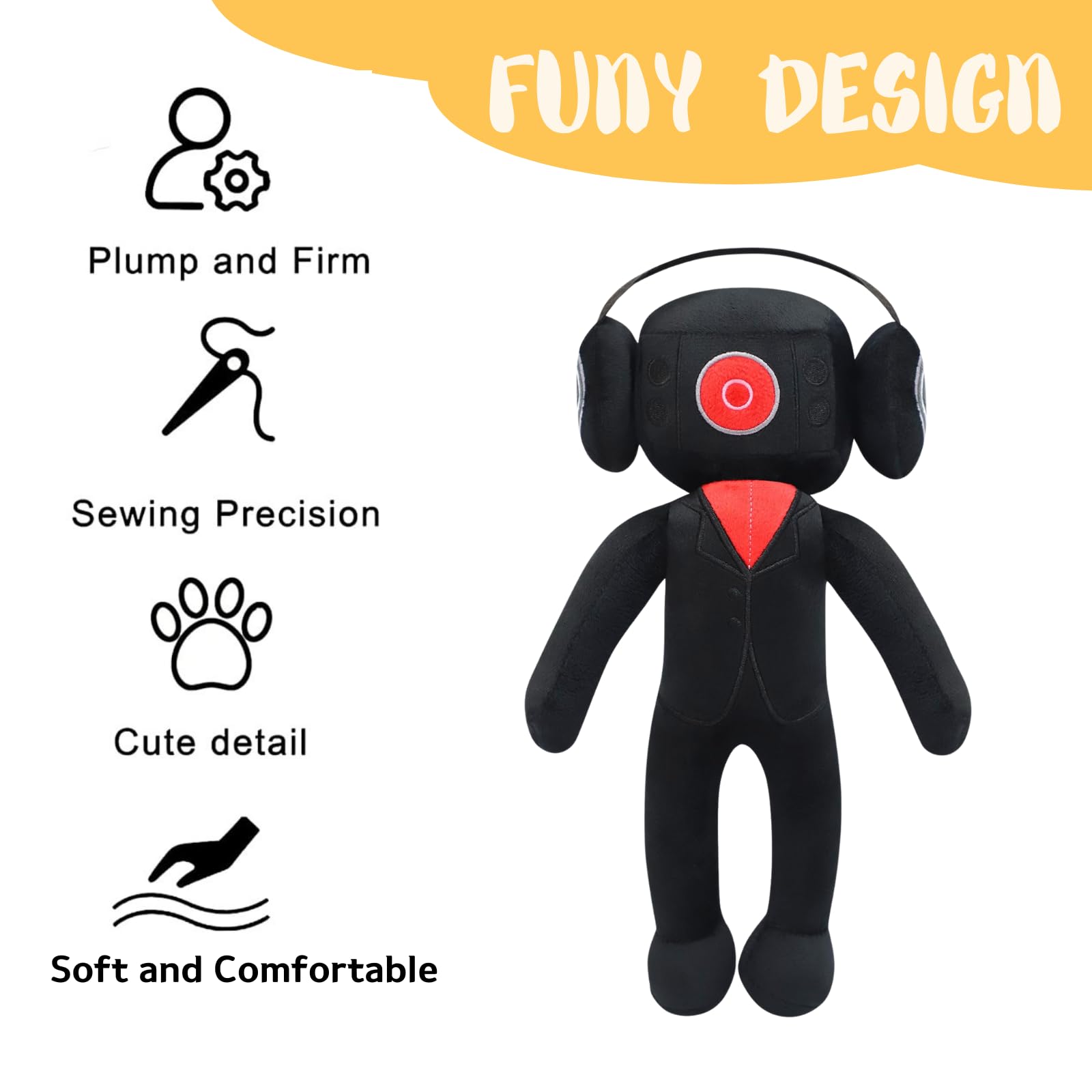 Super Soft JAKES Plush Toy - Speakerman Stuffed Animal, Cute Game Character Doll for Fans - Perfect Gift for Kids, Collectors & Gamers (Ideal for Bedroom Decor, Party Favors & Cosplay)