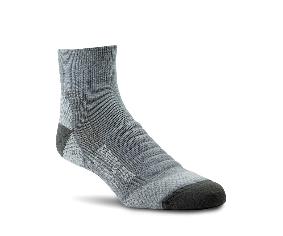 Premium Damascus Lightweight Quarter Crew Socks (Charcoal Gray) - Ultra Soft Breathable Athletic Socks for Running, Hiking & Everyday Comfort