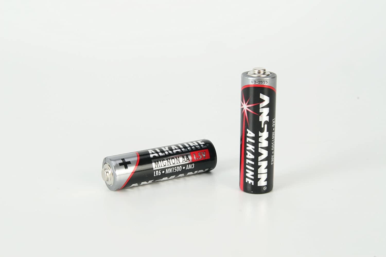 Ansmann Red Line AA Alkaline Batteries 4-Pack - Long-Lasting Power for Toys, Remote Controls & Electronics - High-Performance AA Batteries for Home & Office Use